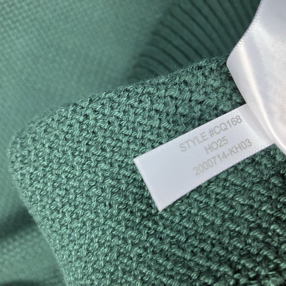 J Crew Sweater Mens S Green Crewneck Premium Basket-stitch Business Casual - Picture 16 of 16